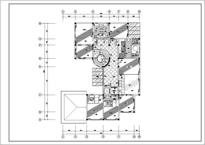 某<a href=https://www.yitu.cn/su/7872.html target=_blank class=infotextkey>地</a>大型别墅平立面建筑<a href=https://www.yitu.cn/su/7590.html target=_blank class=infotextkey>设计</a>图