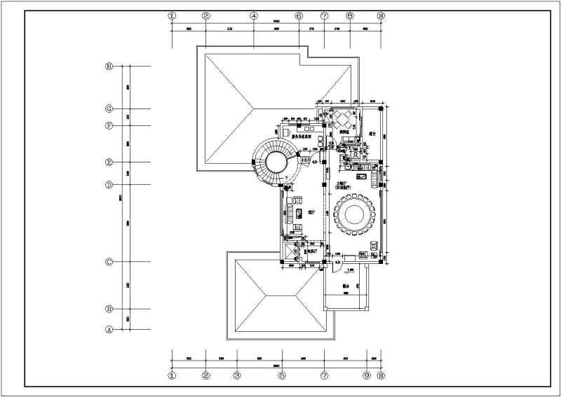 某<a href=https://www.yitu.cn/su/7872.html target=_blank class=infotextkey>地</a>大型别墅平立面建筑<a href=https://www.yitu.cn/su/7590.html target=_blank class=infotextkey>设计</a>图