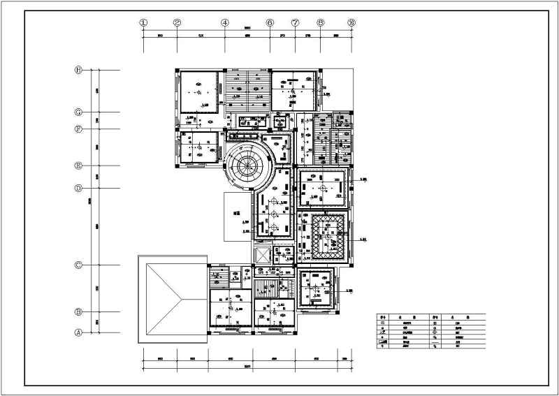 某<a href=https://www.yitu.cn/su/7872.html target=_blank class=infotextkey>地</a>大型别墅平立面建筑<a href=https://www.yitu.cn/su/7590.html target=_blank class=infotextkey>设计</a>图