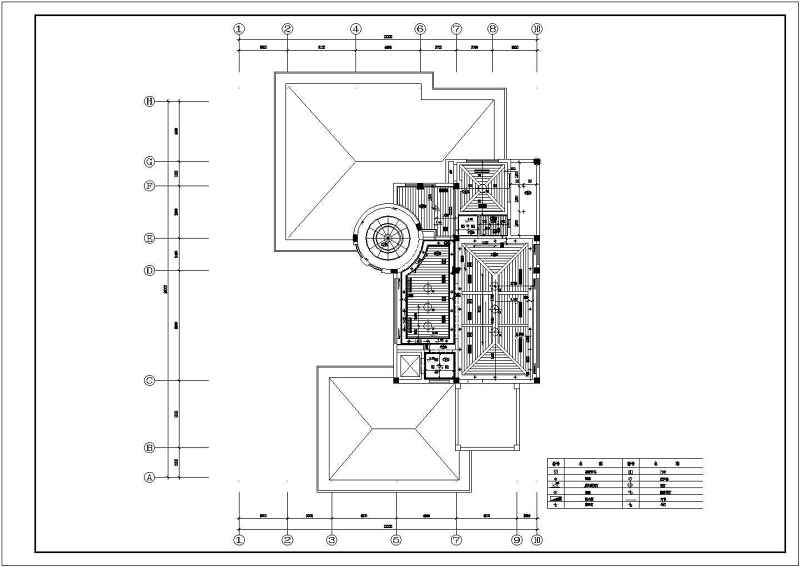 某<a href=https://www.yitu.cn/su/7872.html target=_blank class=infotextkey>地</a>大型别墅平立面建筑<a href=https://www.yitu.cn/su/7590.html target=_blank class=infotextkey>设计</a>图