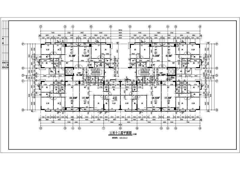 一栋高层商住<a href=https://www.yitu.cn/su/8159.html target=_blank class=infotextkey>楼</a>建筑施工<a href=https://www.yitu.cn/su/7590.html target=_blank class=infotextkey>设计</a>CAD<a href=https://www.yitu.cn/su/7937.html target=_blank class=infotextkey>图纸</a>