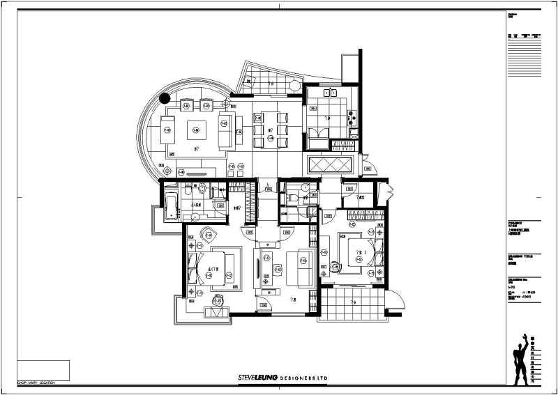 [上海]浦东某住宅样板房装修<a href=https://www.yitu.cn/su/7590.html target=_blank class=infotextkey>设计</a>cad施工图