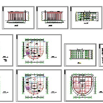 某图书馆建筑cad设计图纸（含设计说明）