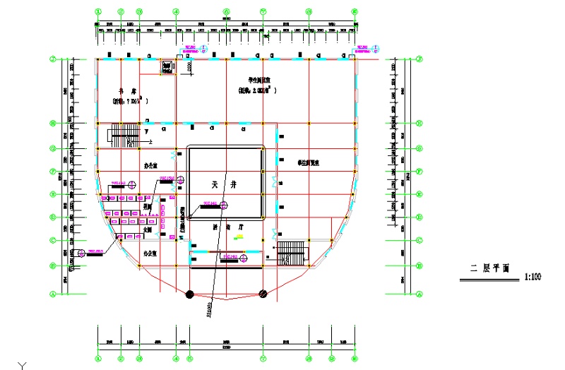 某图书馆建筑cad<a href=https://www.yitu.cn/su/7590.html target=_blank class=infotextkey>设计</a><a href=https://www.yitu.cn/su/7937.html target=_blank class=infotextkey>图纸</a>（含<a href=https://www.yitu.cn/su/7590.html target=_blank class=infotextkey>设计</a>说明）