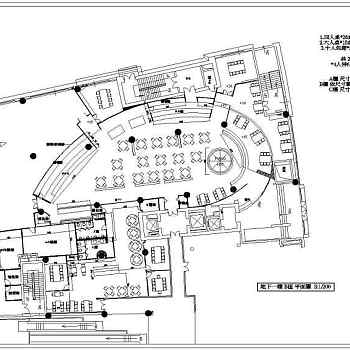中关村餐厅装修CAD设计图