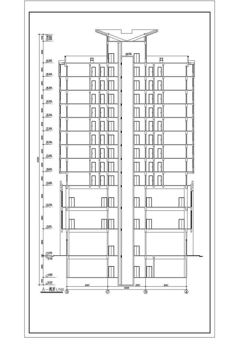 一套12层综合<a href=https://www.yitu.cn/su/8159.html target=_blank class=infotextkey>楼</a>建筑<a href=https://www.yitu.cn/su/7590.html target=_blank class=infotextkey>设计</a>CAD施工图