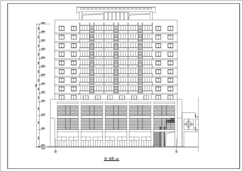 一套12层综合<a href=https://www.yitu.cn/su/8159.html target=_blank class=infotextkey>楼</a>建筑<a href=https://www.yitu.cn/su/7590.html target=_blank class=infotextkey>设计</a>CAD施工图