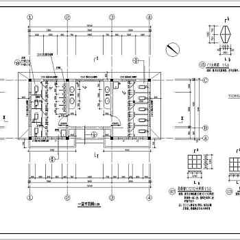 某尖顶公共厕所建筑cad方案设计图纸