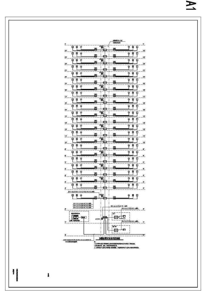 [浙江]著名景区安置房工程一类高层住宅弱电全套施工图纸