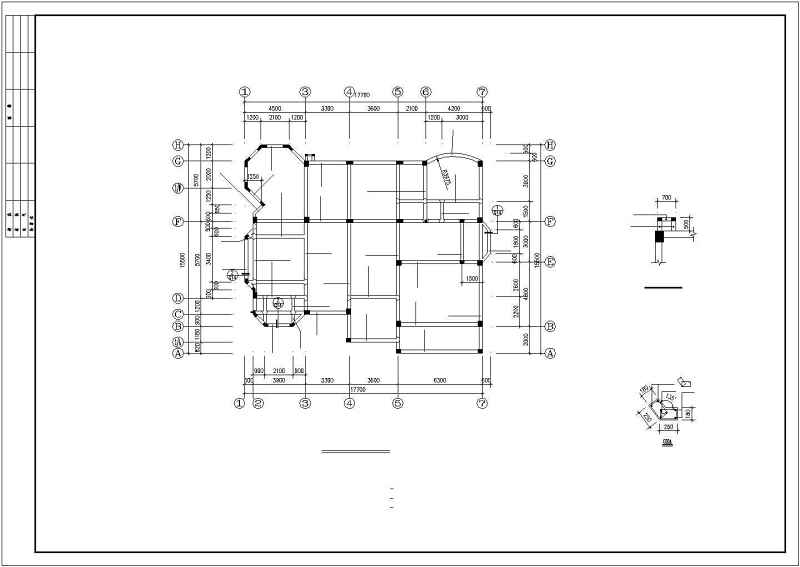 某<a href=https://www.yitu.cn/su/7872.html target=_blank class=infotextkey>地</a>某别墅建筑结构施工图（全套）