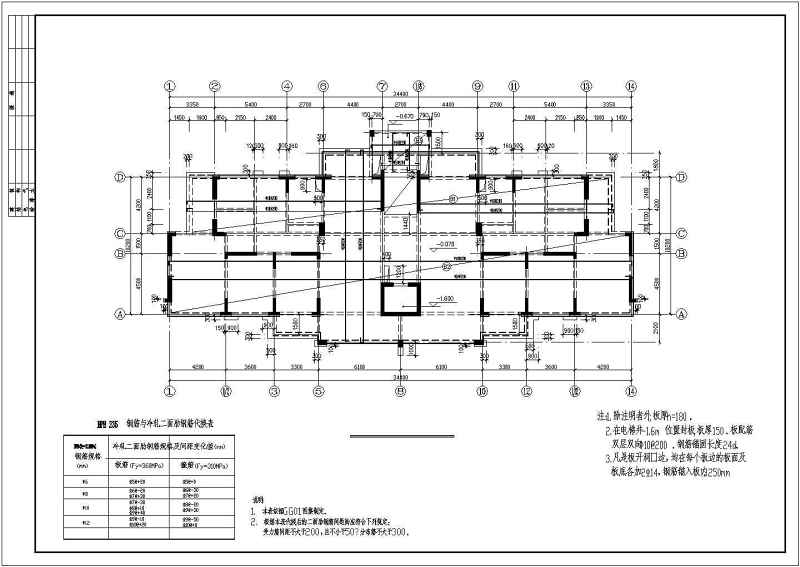 高层住宅<a href=https://www.yitu.cn/su/8159.html target=_blank class=infotextkey>楼</a>建筑结构cad施工图