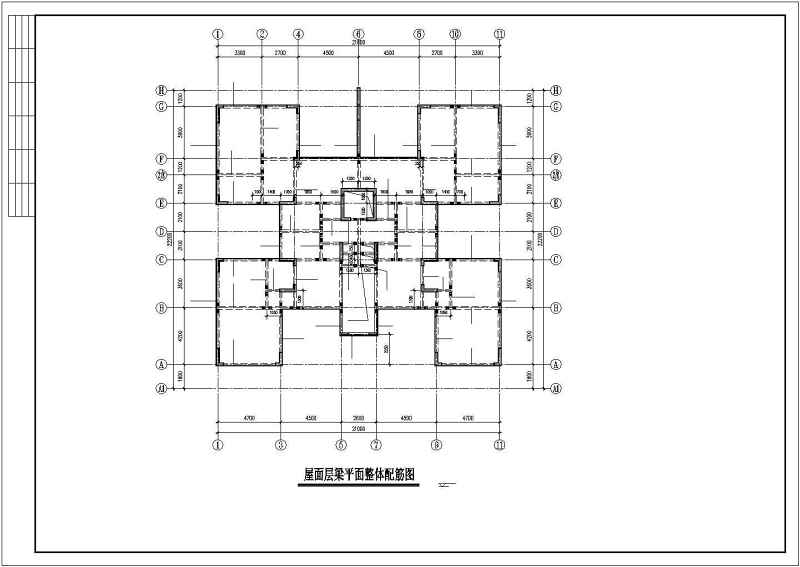 小高层住宅<a href=https://www.yitu.cn/su/8159.html target=_blank class=infotextkey>楼</a>框剪结构cad施工图