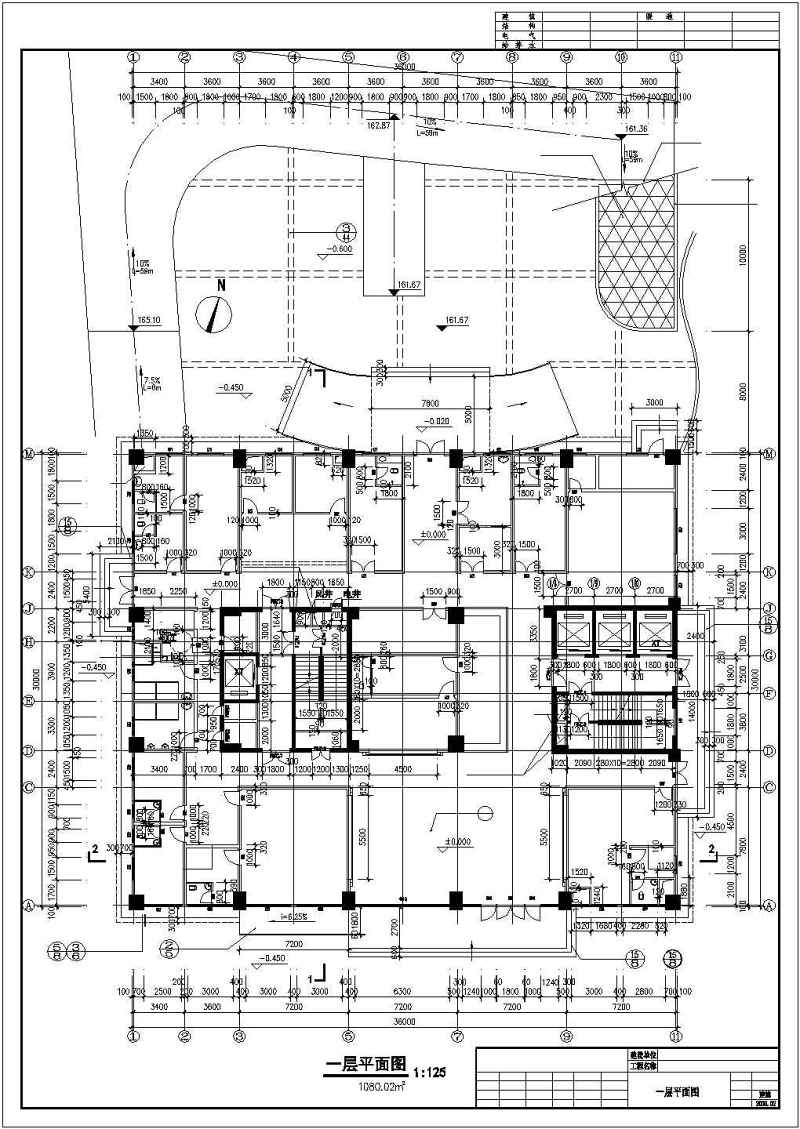 怀化某中<a href=https://www.yitu.cn/sketchup/yiyuan/index.html target=_blank class=infotextkey><a href=https://www.yitu.cn/su/7276.html target=_blank class=infotextkey>医院</a></a>门诊综合<a href=https://www.yitu.cn/su/8159.html target=_blank class=infotextkey>楼</a>建筑施工图