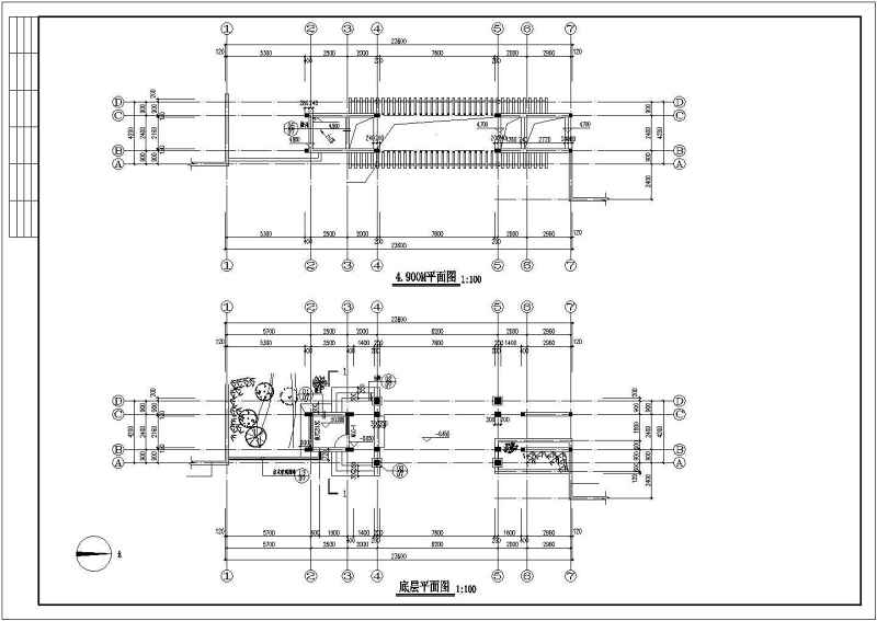 别墅<a href=https://www.yitu.cn/su/7987.html target=_blank class=infotextkey>小区</a>大门建筑cad施工图