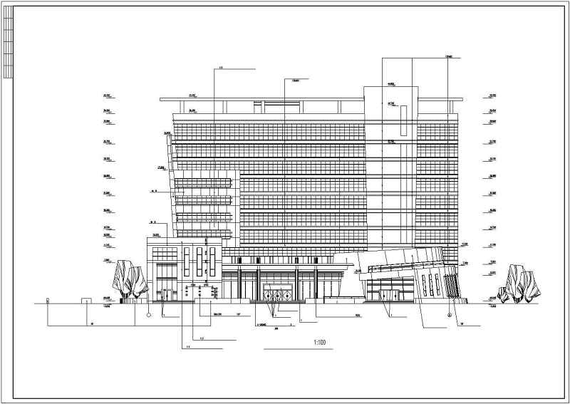 某高层商用综合<a href=https://www.yitu.cn/su/8159.html target=_blank class=infotextkey>楼</a>建筑<a href=https://www.yitu.cn/su/7590.html target=_blank class=infotextkey>设计</a>施工图