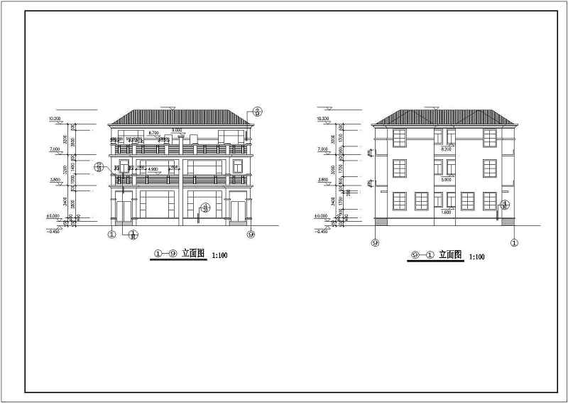 两户双联式别墅建筑<a href=https://www.yitu.cn/su/7590.html target=_blank class=infotextkey>设计</a>图