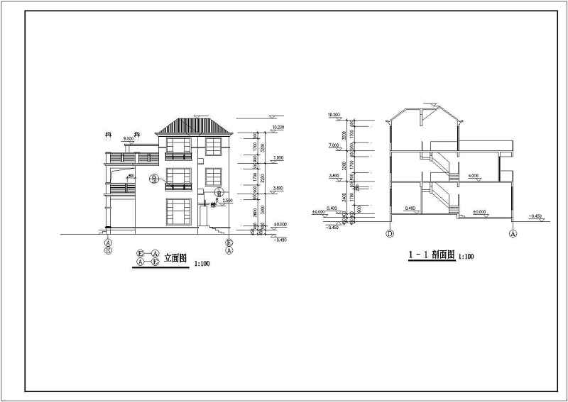 两户双联式别墅建筑<a href=https://www.yitu.cn/su/7590.html target=_blank class=infotextkey>设计</a>图