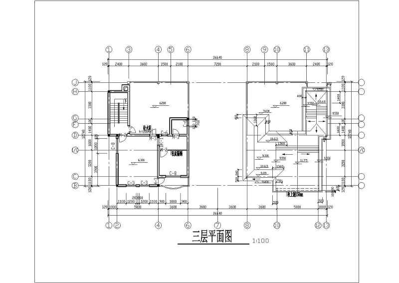 三层新农村别墅建筑图（带效果图）