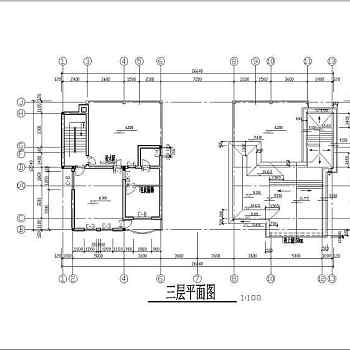 三层新农村别墅建筑图（带效果图）