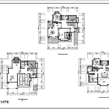 372.26平方米别墅建筑设计图