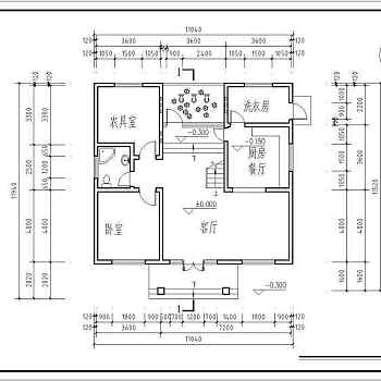 221.8平方米别墅建筑设计图纸