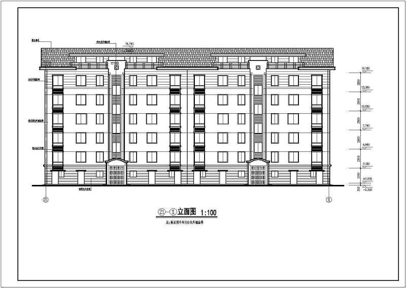 某<a href=https://www.yitu.cn/su/7580.html target=_blank class=infotextkey>多层住宅</a><a href=https://www.yitu.cn/su/7293.html target=_blank class=infotextkey>建筑<a href=https://www.yitu.cn/su/7937.html target=_blank class=infotextkey>图纸</a></a>