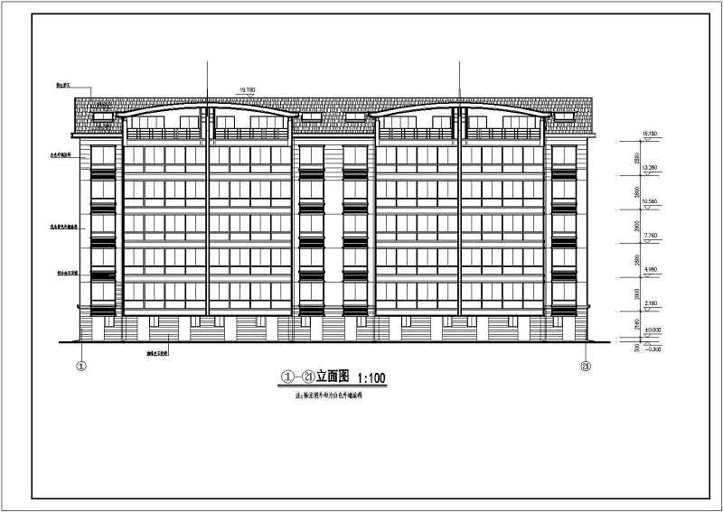 某<a href=https://www.yitu.cn/su/7580.html target=_blank class=infotextkey>多层住宅</a><a href=https://www.yitu.cn/su/7293.html target=_blank class=infotextkey>建筑<a href=https://www.yitu.cn/su/7937.html target=_blank class=infotextkey>图纸</a></a>