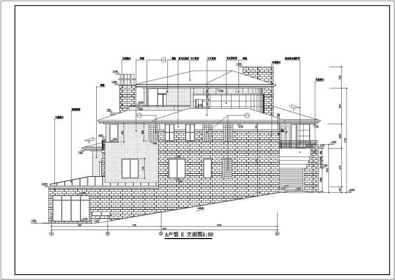 某坡<a href=https://www.yitu.cn/su/7872.html target=_blank class=infotextkey>地</a>三层别墅建筑方案图