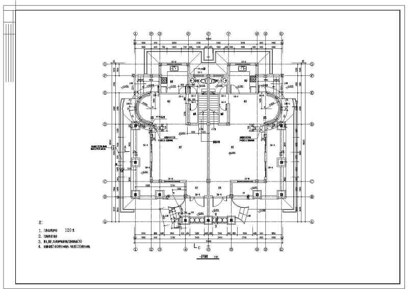 某三层双拼别墅建筑<a href=https://www.yitu.cn/su/7590.html target=_blank class=infotextkey>设计</a>图