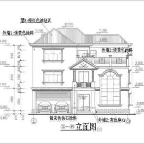 379.92平米独栋别墅建筑图纸3D模型