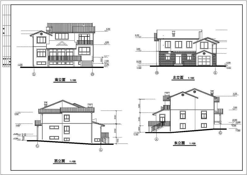 现代风格别墅完整建筑<a href=https://www.yitu.cn/su/7590.html target=_blank class=infotextkey>设计</a><a href=https://www.yitu.cn/su/7937.html target=_blank class=infotextkey>图纸</a>