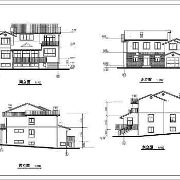 现代风格别墅完整建筑设计图纸