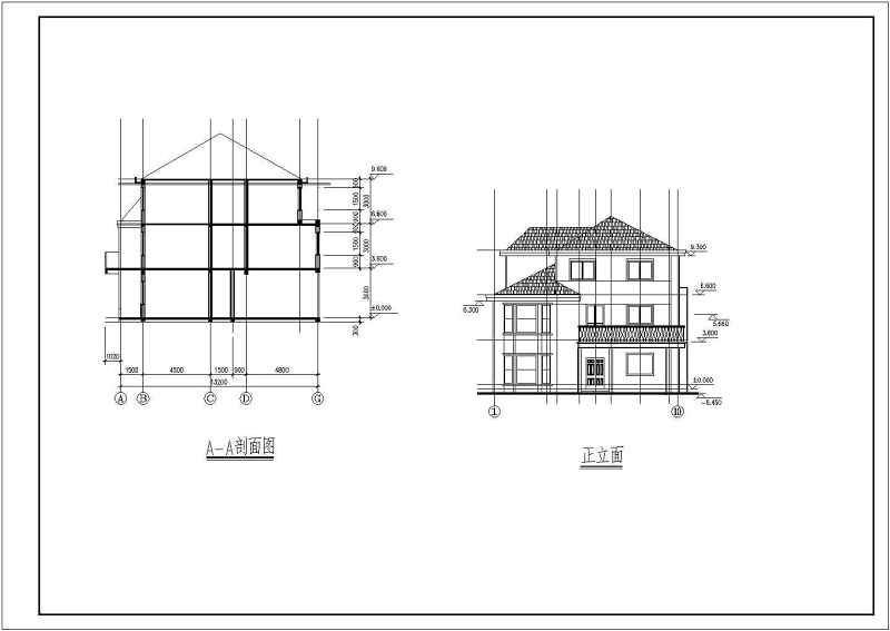 某多层别墅建筑结构施工图