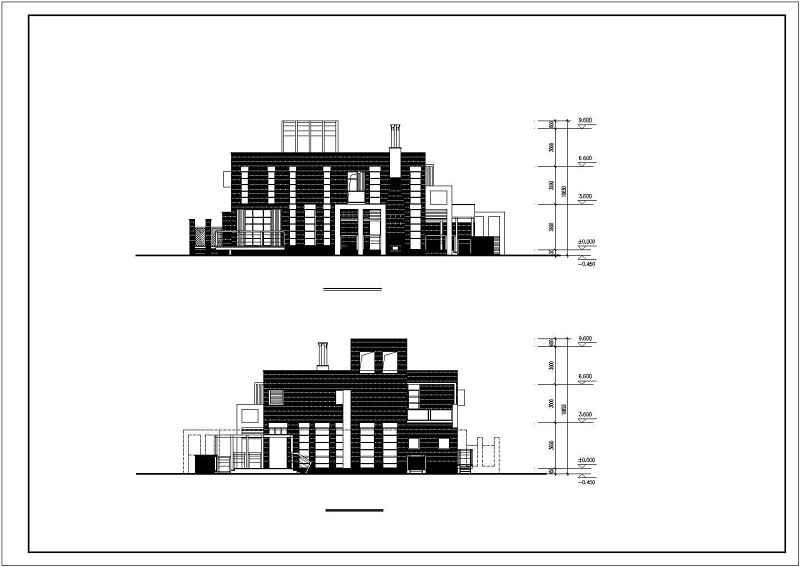 现代豪华别墅建筑<a href=https://www.yitu.cn/su/7590.html target=_blank class=infotextkey>设计</a>施工图