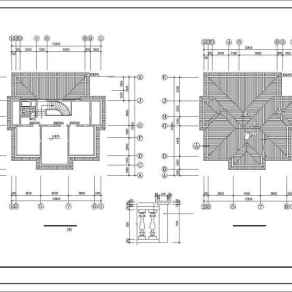 单体欧式别墅建筑设计图纸