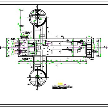 污水处理厂旋流沉砂池及中水池工艺及结构施工图