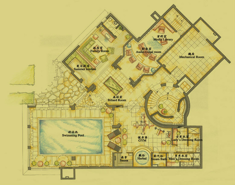 某高级别墅全套建施<a href=https://www.yitu.cn/su/7937.html target=_blank class=infotextkey>图纸</a>带效果图