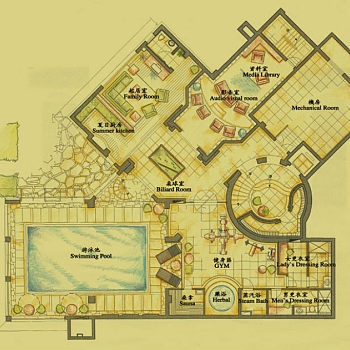 某高级别墅全套建施图纸带效果图