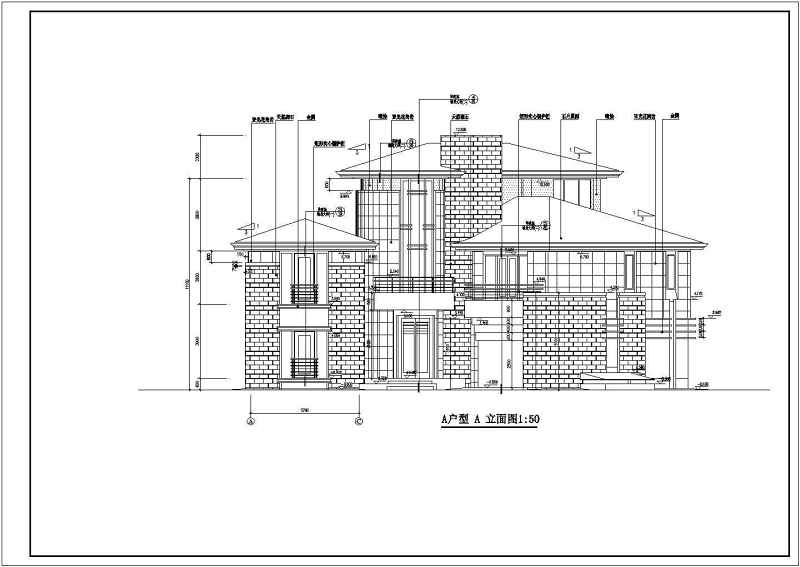 某高级别墅全套建施<a href=https://www.yitu.cn/su/7937.html target=_blank class=infotextkey>图纸</a>带效果图