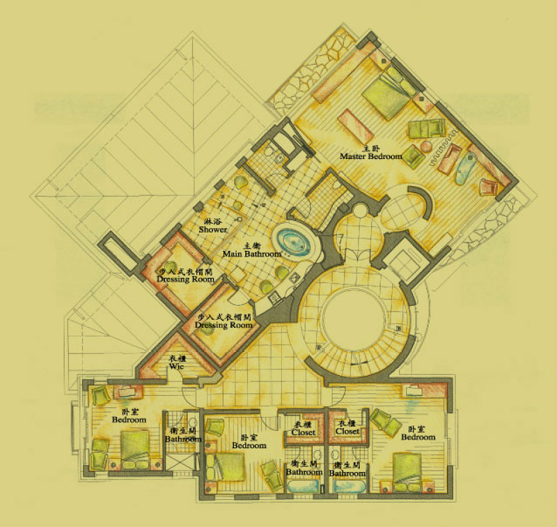 某高级别墅全套建施<a href=https://www.yitu.cn/su/7937.html target=_blank class=infotextkey>图纸</a>带效果图