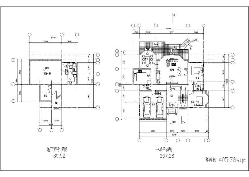 某私家<a href=https://www.yitu.cn/su/8193.html target=_blank class=infotextkey>小别墅</a>建施图附效果图