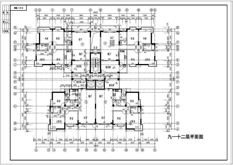 某<a href=https://www.yitu.cn/su/7987.html target=_blank class=infotextkey>小区</a><a href=https://www.yitu.cn/su/7580.html target=_blank class=infotextkey>多层住宅</a><a href=https://www.yitu.cn/su/8159.html target=_blank class=infotextkey>楼</a>全套建筑施工图