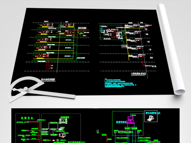 原创一套医院弱电系统CAD施工图CAD平面图