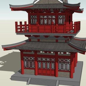 唐代阁楼图片3D模型