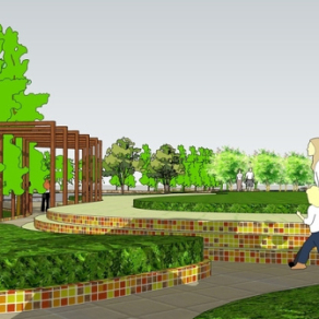广场景观设计效果图图片3D模型