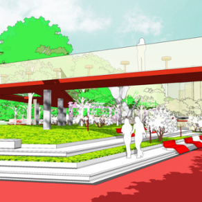 校园广场景观设计效果图图片3D模型