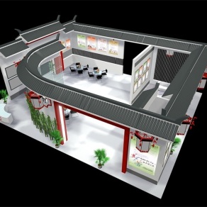 上海朝翔生物展厅下载3D模型