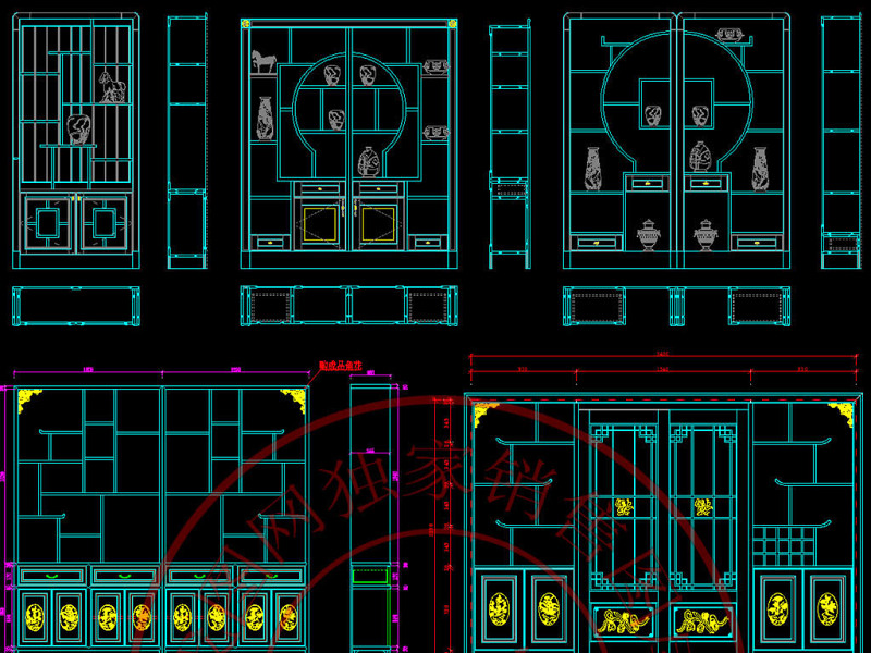 原创新<a href=https://m.yitu.cn/su/zhongshibogujia.html target=_blank class=infotextkey>中式<a href=https://www.yitu.cn/sketchup/bogujia/index.html target=_blank class=infotextkey>博古架</a></a>博古柜CAD图库-版权<a href=https://www.yitu.cn/su/7381.html target=_blank class=infotextkey>可商用</a>