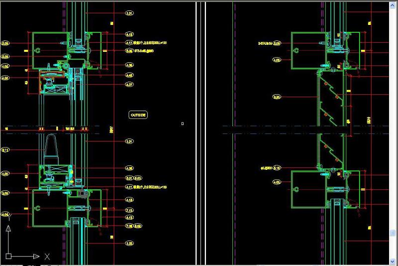 原创<a href=https://www.yitu.cn/su/7430.html target=_blank class=infotextkey>玻璃幕墙</a>CAD节点图