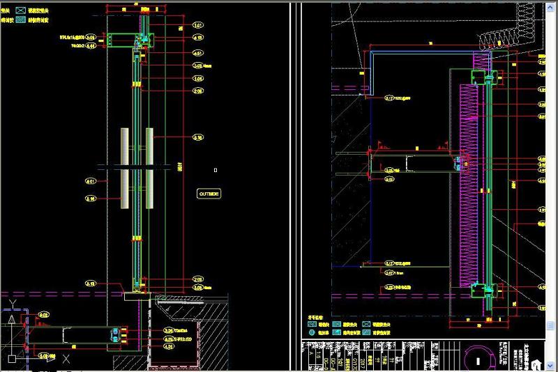原创<a href=https://www.yitu.cn/su/7430.html target=_blank class=infotextkey>玻璃幕墙</a>CAD节点图